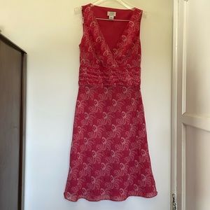 Ann Taylor Loft Dress - pink pattern